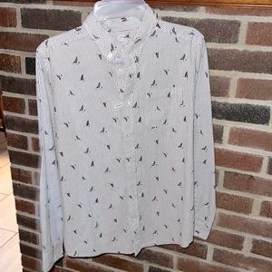 Boys Sailboat button down stretch great condition size 14-16